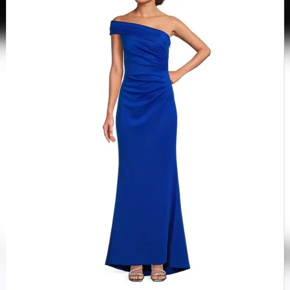$188 Eliza J Stretch Women Off-the-Shoulder Sleeveless Gown Sz 6 NWT Party - Picture 1 of 13